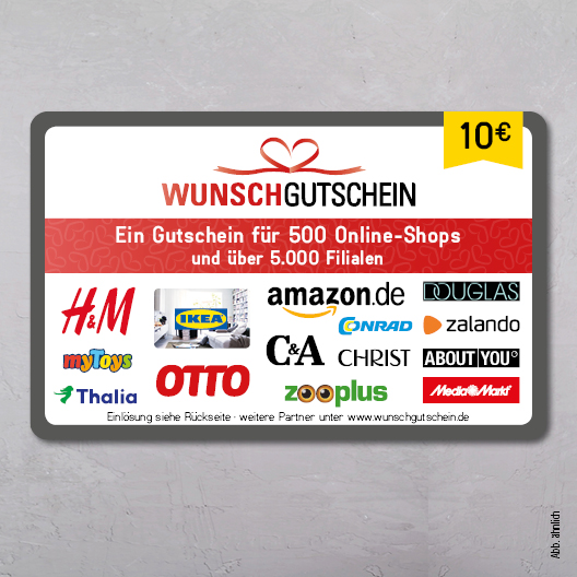 Abbildung eines Wunschgutscheins