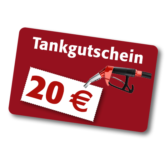 Dies ist ein Bild von Tank Gutschein 20,00 Euro
