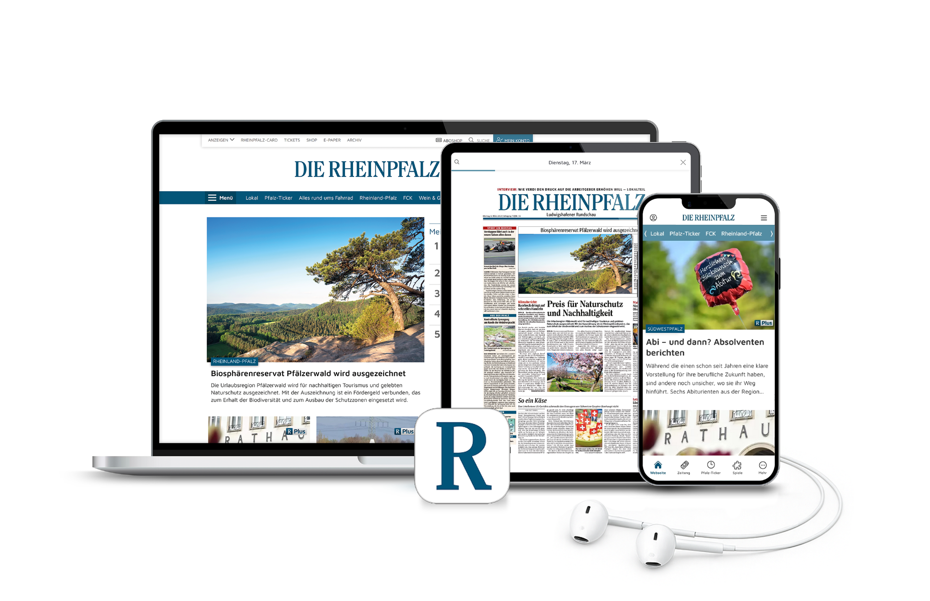 Dies ist ein Bild von 4 Monate DIE RHEINPFALZ Digital PREMIUM für 75,00 €